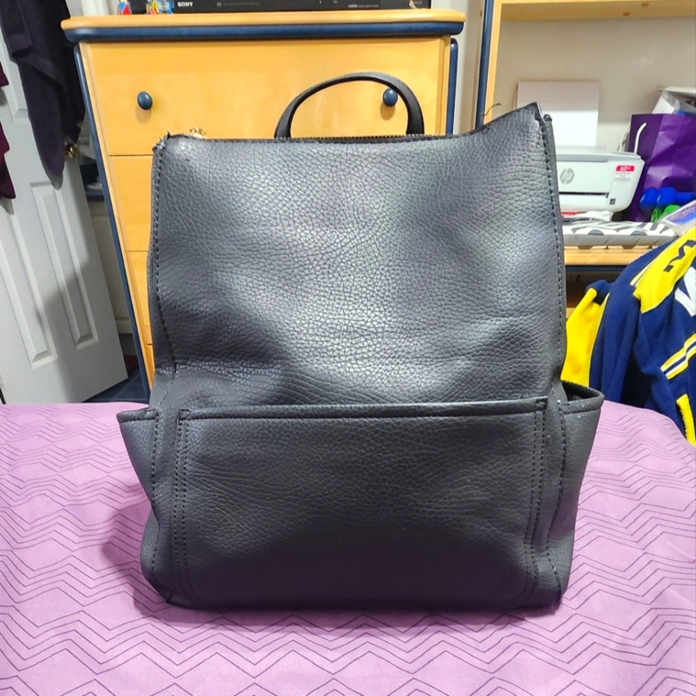 Faux Leather Backpack